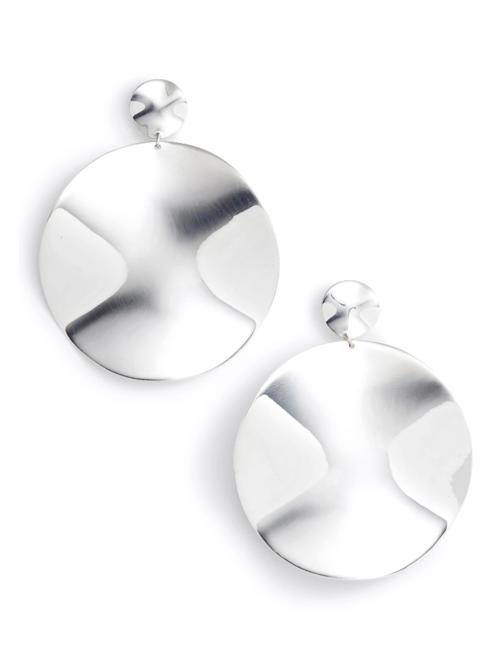 IPPOLITA Classico Large Wavy Disc Snowman Earrings in Sterling Silver - Picture 2 of 4